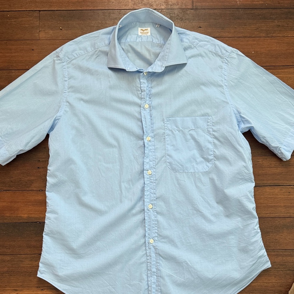 Fenicia Italian cotton Light Blue Men's Shirt